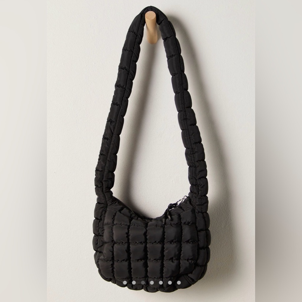 NWOT FP Movement by Free People Black Quilted Baby Carryall Sling Bag
